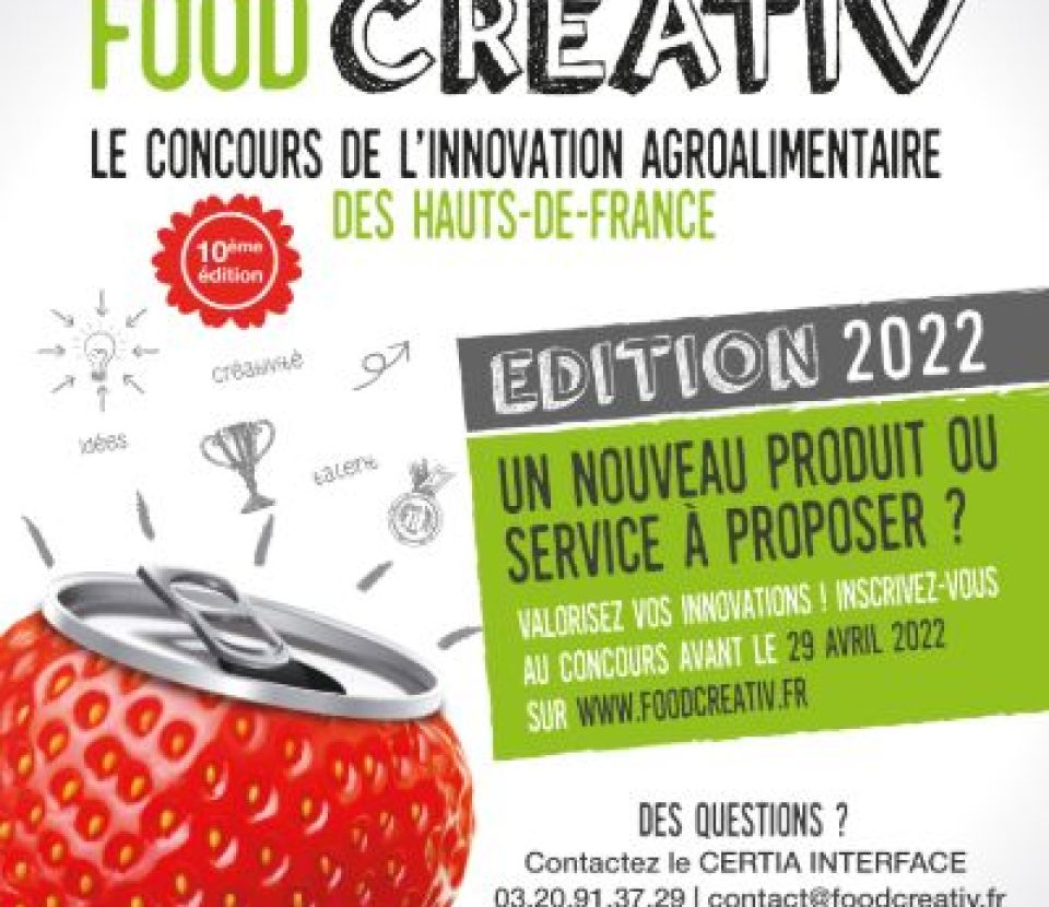 VALORISEZ VOS INNOVATIONS ET PARTICIPEZ AU CONCOURS FOOD CREATIV !