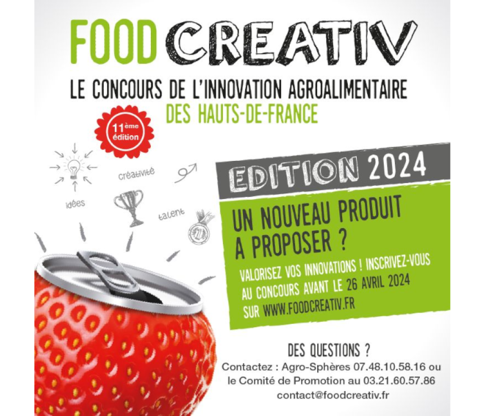 FOOD CREATIV 2024 - Le concours régional de l'innovation agroalimentaire